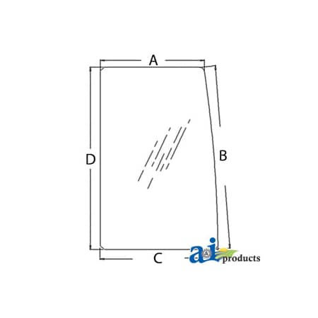 A & I Products Glass, Door, Rear, Upper - Sliding - If Front Latch Lower Than Rear Latch 37" x23" x2" A-AT183084
